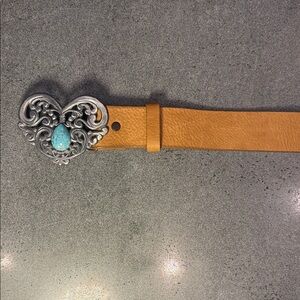 Y2K Wild Orchid LA Leather Western Belt Turquoise Boho - Made in the USA 🇺🇸